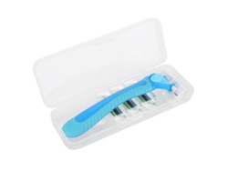 Afeitadora Manual De Acero Inoxidable Para Mujer Con 6 Cuchillas De 4 Capas Epilador Corporal Azul
