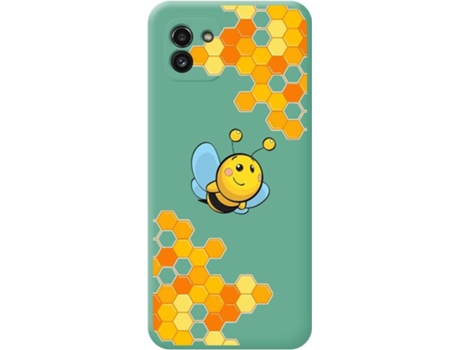 Carcasa para Samsung Galaxy A03 TUMUNDOSMARTPHONE Silicona Líquida Dibujos Verde