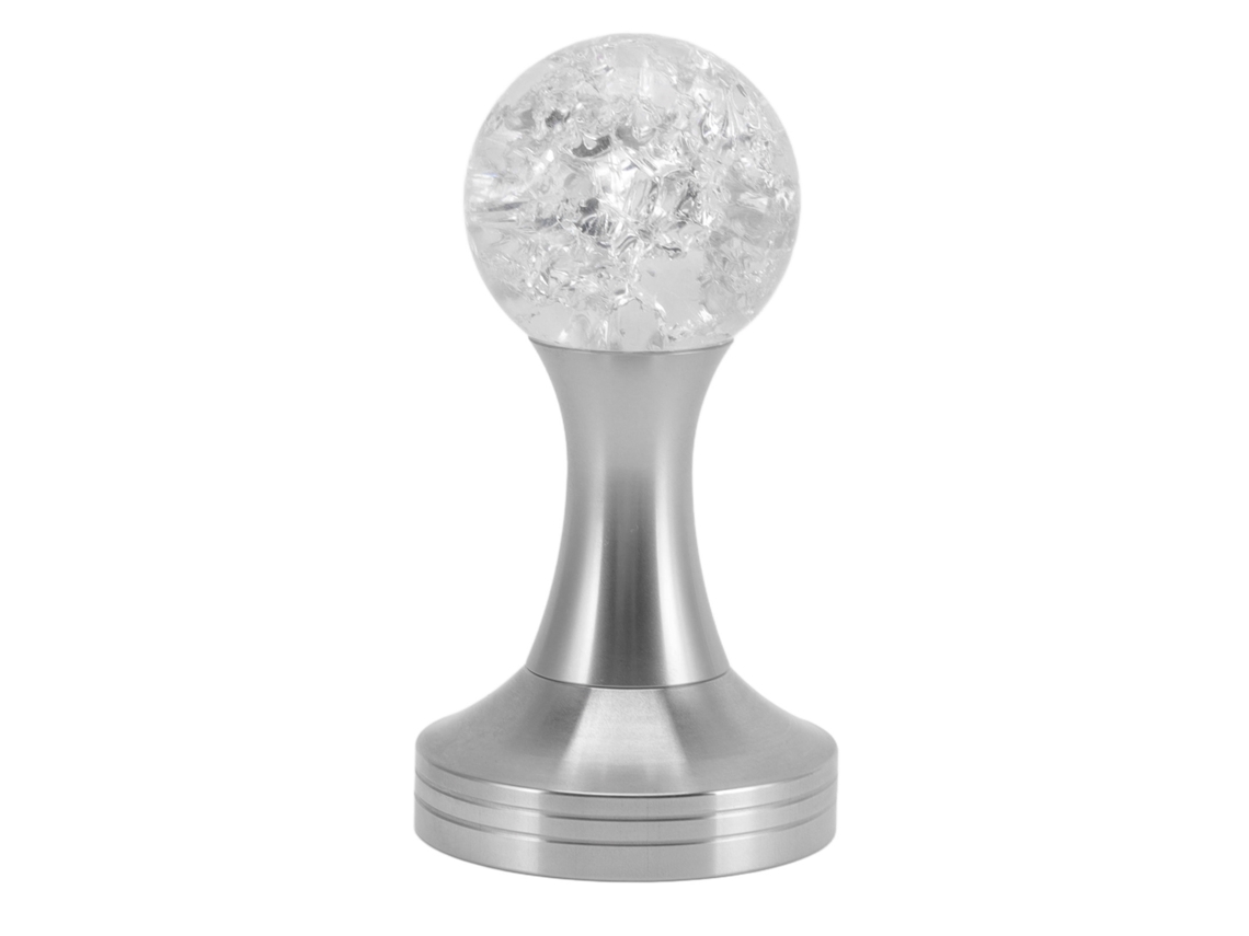 Tapa de Café Plana Bola de Cristal con Base de Acero Inoxidable y Martillo para Polvo 58mm Plateado Otro