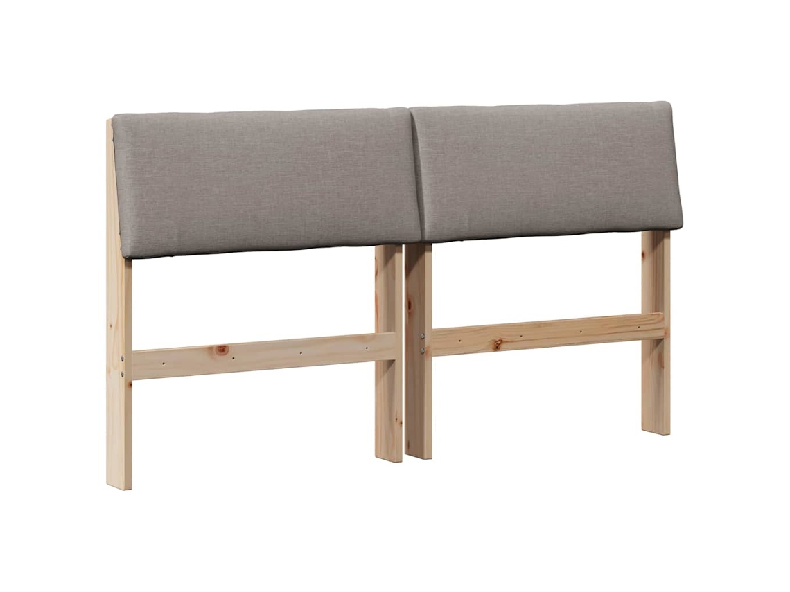 Cabecero tapizado, marrón grisáceo, 135 cm, MAISON EXCLUSIVE