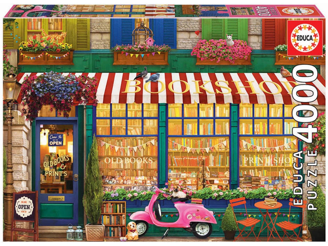 Puzzle EDUCA 4000 Librería Vintage (Edad Mínima: 12 Años - 4000 Piezas)