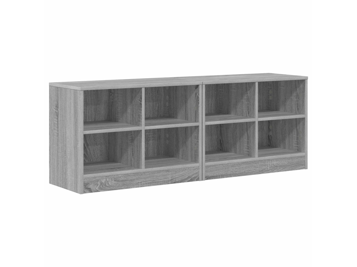 Vidaxl Mueble Cama Con Estante 2 Pcs Sonoma Gris 66 X 33 X 48 Cm
