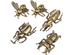 Figura Abeja Latón Diseño Elegante Sofisticado Creativa Decorativa Juego 5 Piezas Adorno Artesanía Refinada