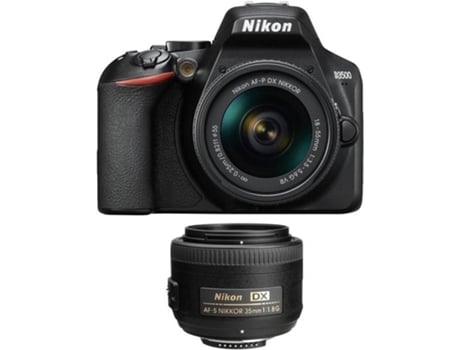Kit Cámara Réflex NIKON D3500 AF-P 18-55mm F3.5-5.6G VR + AF-S 35MM F1.8G DX