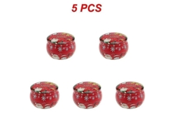 Latas Metálicas Navideñas Para Guardar Café, Té, Azúcar, Dulces Y Joyas, 125 G (4.4 Oz)