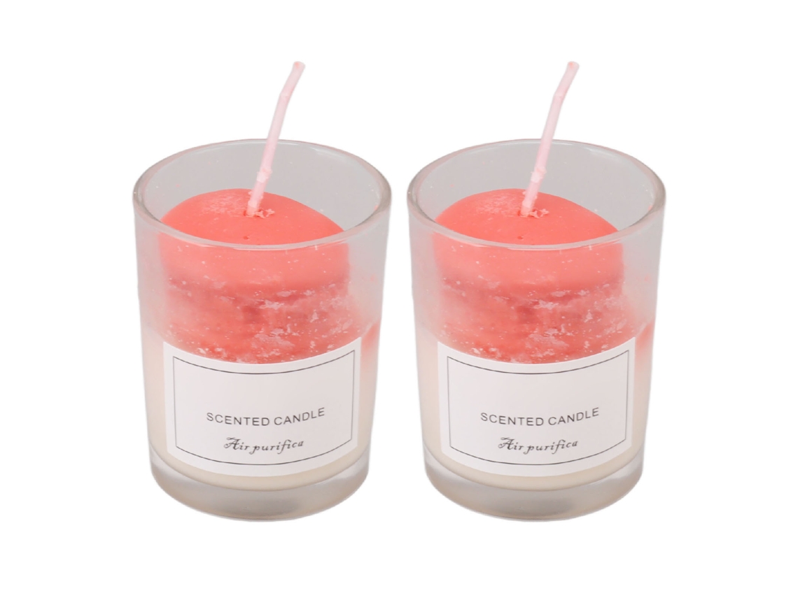 Baok - Juego de 2 velas de soja perfumadas para relajación y alivio del estrés, regalo de cumpleaños, aroma a macaron tipo C.