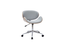 Silla de Escritorio Diseño Gris Claro Y Madera Clara Walnut MILIBOO