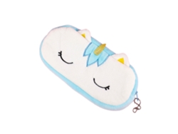 GIGIKILL Estojo para caneta com zíper de grande capacidade Unicorn estojo para caneta azul