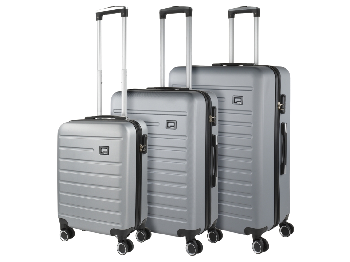 Juego De Maletas Rígidas Abs SKPAT Nantes plata (50X76x28 Cm - 95L)