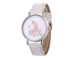 Reloj De Pulsera De Cuarzo Para Parejas, De Aleación, Con Esfera Redonda Blanca Y Diseño Elegante E Informal.