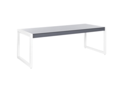 Mesa de jardín BELIANI Bacoli de Aluminio Gris 90x210x74