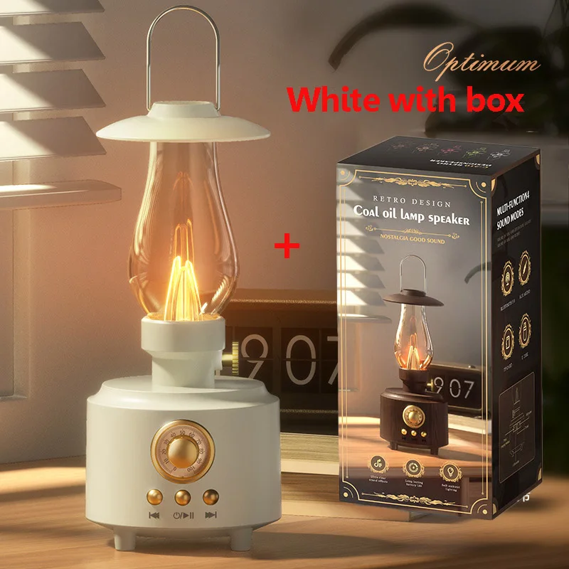 (blanco) Radio Fm - Altavoz Bluetooth Luz Ambiental - Reproductor De Música - Compatible Con Tarjeta Tf - Aux