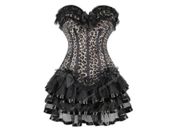 Conjunto De Corsé Sexy Para Mujer, Tallas S-6xl, Con Falda Tutú, Lazo De Corsé, Poliéster, Elastano.