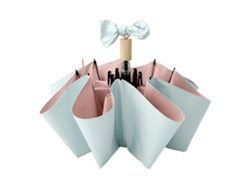 Paraguas plegables de viaje con protección UV contra el sol y la luz, color rosa pálido, para hombres y mujeres.
