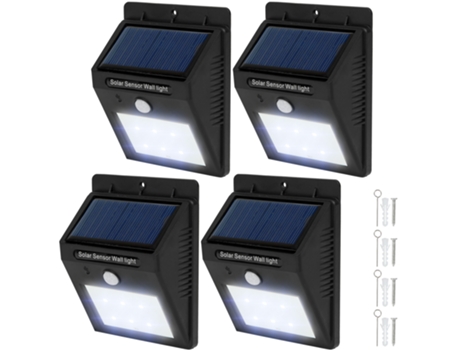 4 Protector Solar Led con Sensor De Movimiento