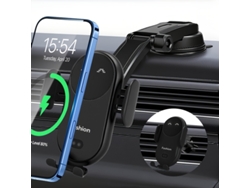 Cargador Inalámbrico Para Coche Con Ángulo Ajustable, Base Con Ventosa Y Clip Para La Rejilla De Ventilación, Compatible Con Iphone.