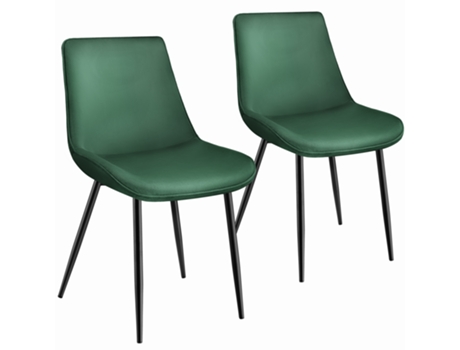 2 sillas de comedor Monroe aterciopeladas TECTAKE 59 x 48 x 82.5 cm