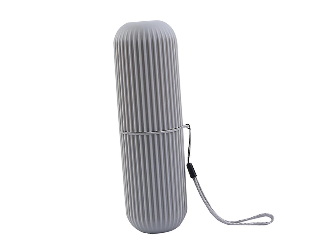Estuche de plástico portátil multifunción Rosewell para cepillos de dientes, pasta de dientes y viajes de camping, color gris