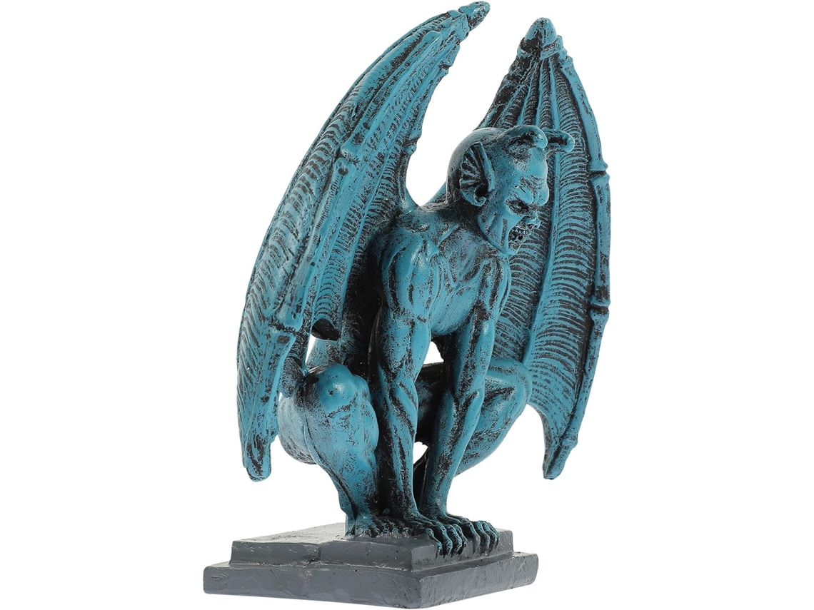 Estatua decorativa gótica de resina para jardín – Figura de gárgola demoníaca, 1 pieza