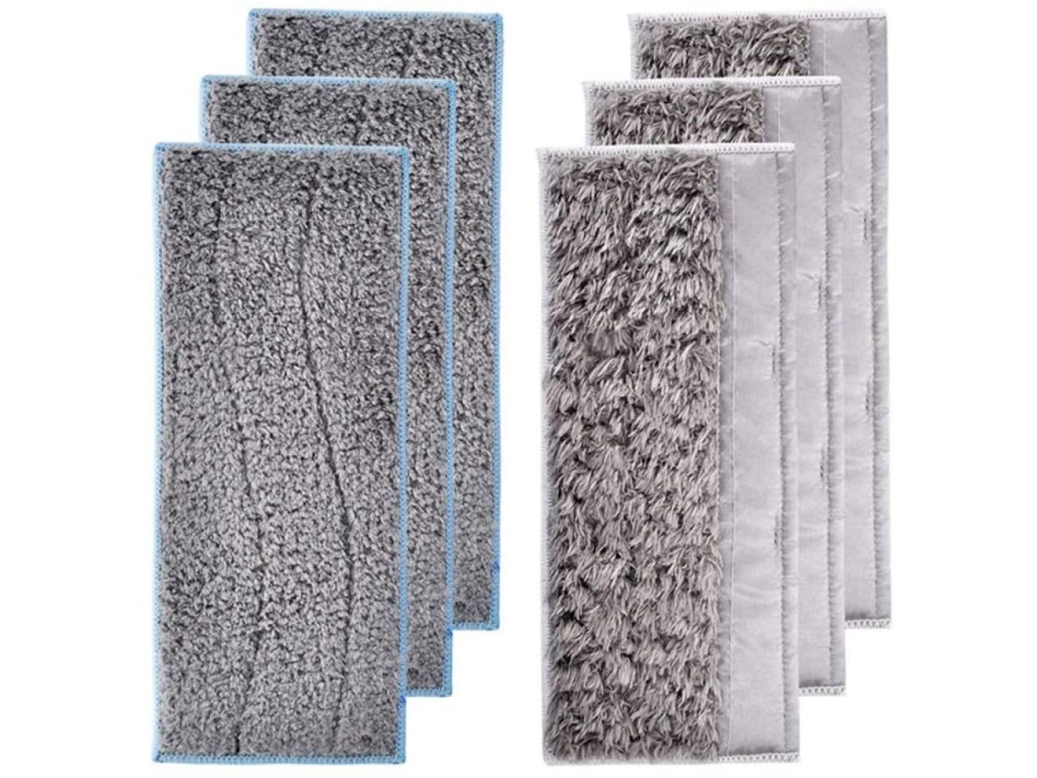 RNEMITERY Paquete de 6 almohadillas de limpieza lavables para IRobot Braava Jet M6, incluye 3 almohadillas húmedas y 3 almohadillas de limpieza seca