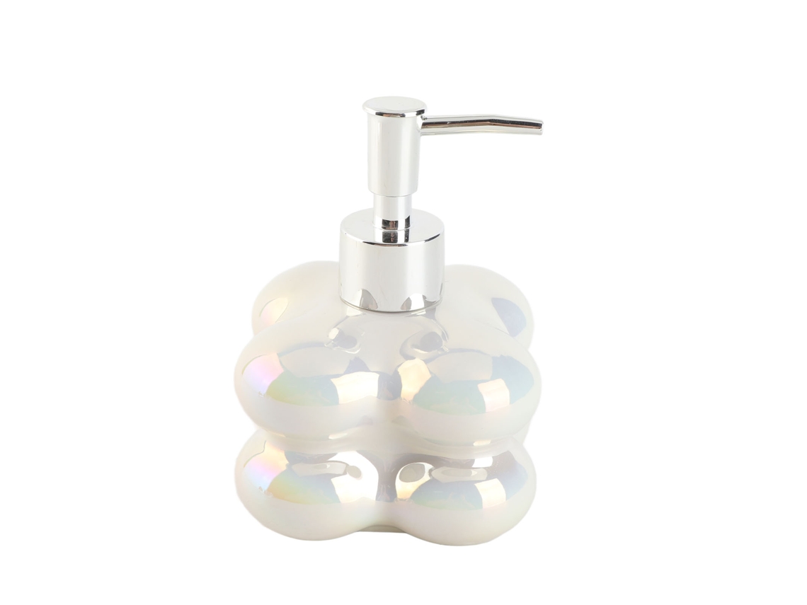 Botella Dispensadora De Forma Nube Con Bomba Presionable Rellenable Para Jabón Y Líquidos