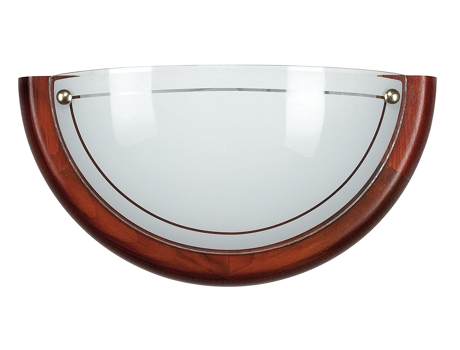Aplique 1010 en cristal con marco de madera 30x15 cm