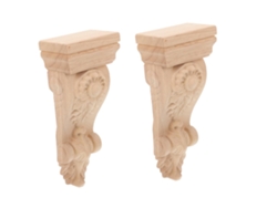 Moldura Decorativa De Madera Para Esquinas, De 2 Piezas, Con Aplique Tallado Europeo.