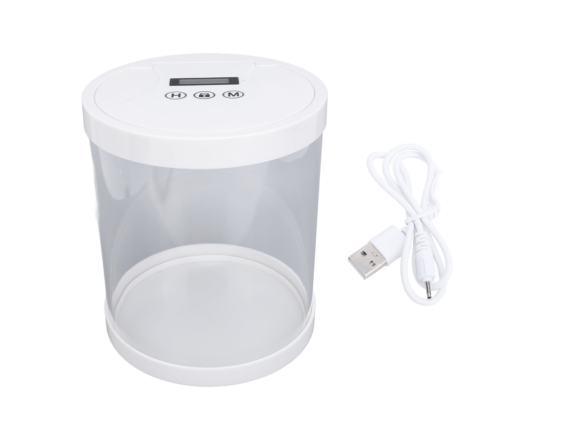 Caja De Seguridad Electrónica De Plástico Con Temporizador Y Contraseña Para Teléfono Móvil, Llaves, Cartera Y Joyas - Blanca