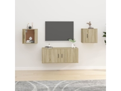 Estantería/Muebles de TV de Pared 2 Pzs 40X34,5X40 Cm Roble Sonoma