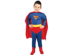 Disfraz de Niño DISFRAZZES Superhéroe Azul Y Rojo Musculoso (Talla: 3 a 4 años)