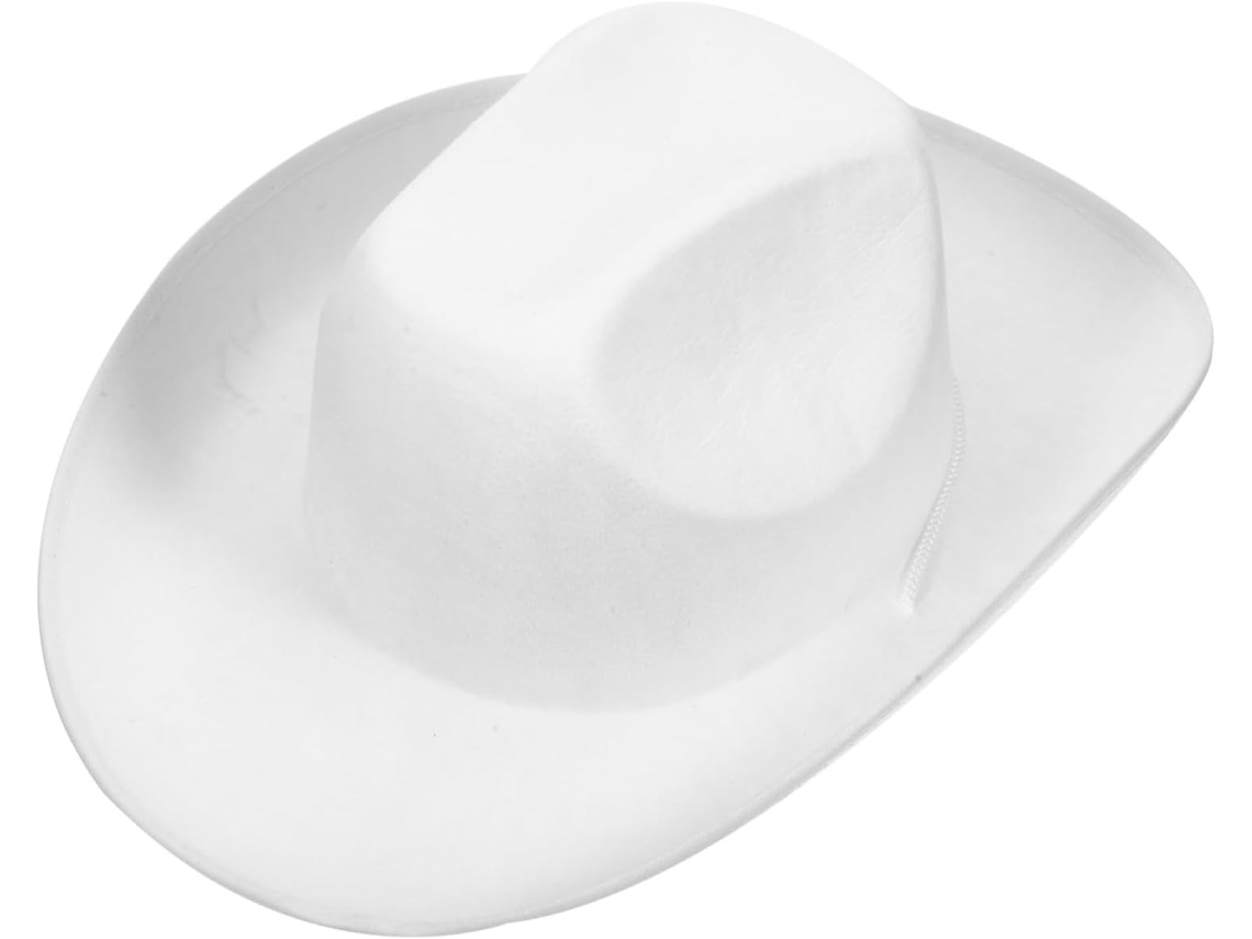 Sombrero De Vaquero Blanco Para Disfraz, Estilo Western, Decorativo Para Fiestas.