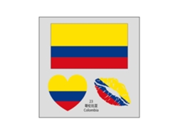 (colombia) 50 Tatuajes Temporales De Banderas, Pegatinas Faciales De Transferencia Al Agua