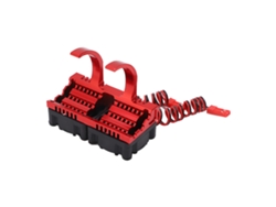 Conjunto De Dissipador De Calor Para Motor Rc Com Dois Ventiladores Horizontais Alumínio E Plástico Para Motor De 36mm Vermelho