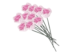 Ramo decorativo con 10 rosas artificiales slowmoose