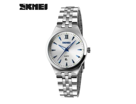 Relojes de Pareja Relojes de Acero Inoxidable de Moda Relojes de Pulsera de Cuarzo para Hombres y Mujeres-Tira de Acero para Mujer Azul LUUCOZK