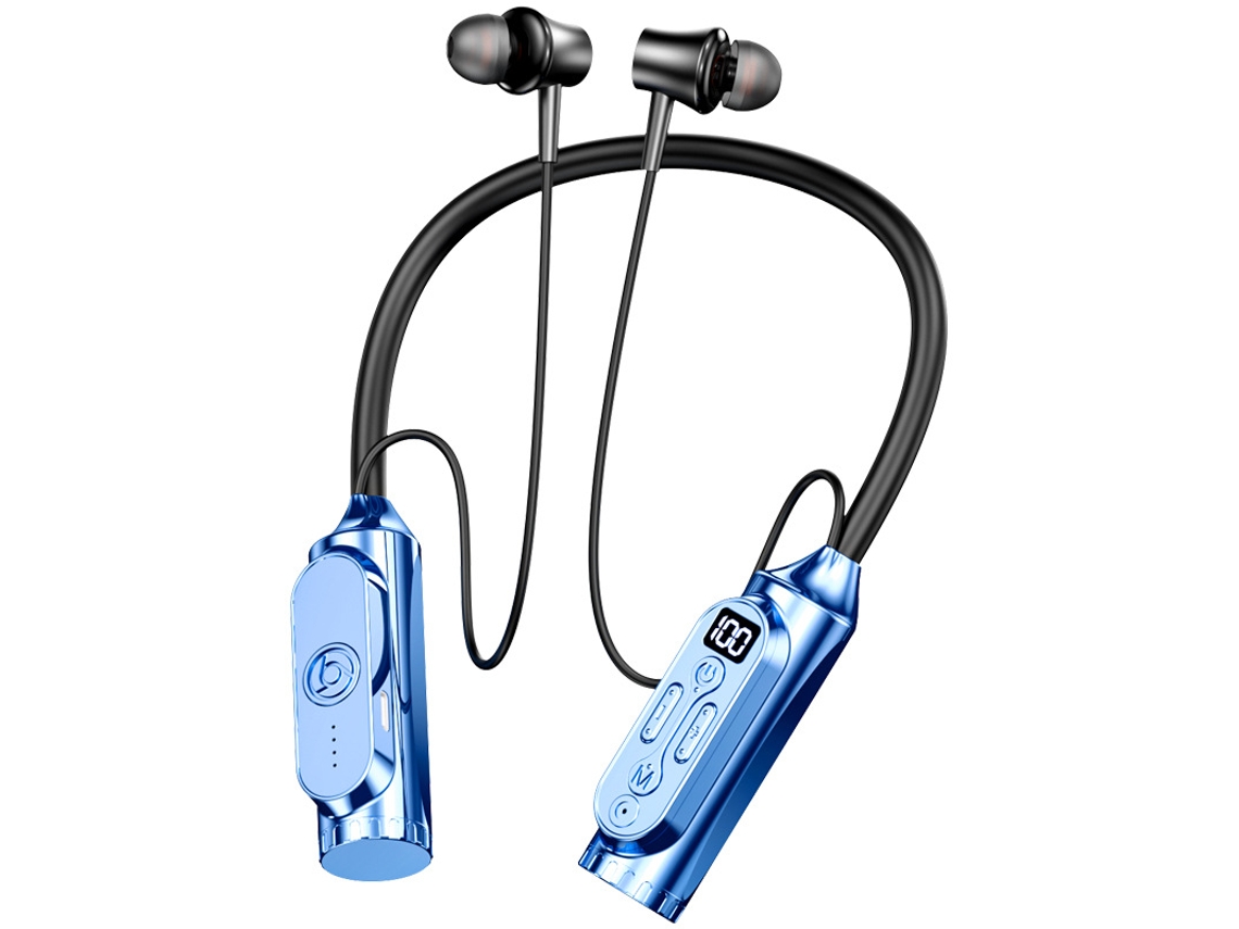 Auriculares Inalámbricos Interruptor Pausa Cuello Conexión Dispositivo YIZHOOD Bluetooth Azul