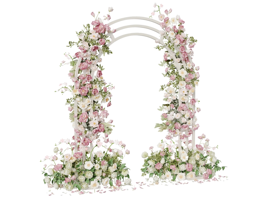 Arco de boda robusto, para uso interior y exterior, blanco, XXL OEM