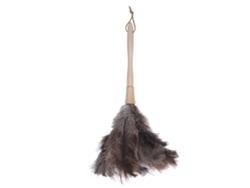 Pluma de avestruz ligera, suave, de mango ancho, reutilizable, de color negro, pluma para el hogar, el taller y el coche.