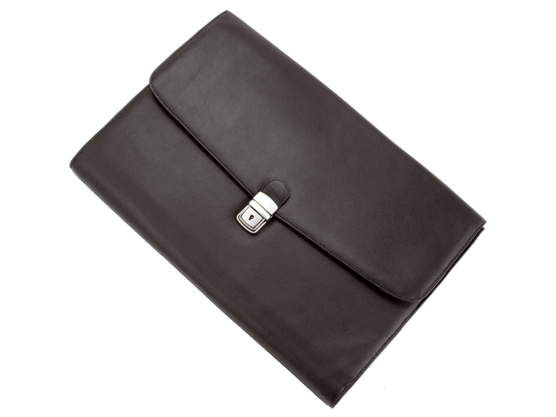 Carpeta Universitaria ALASSIO Udine Imitación de Cuero Negra