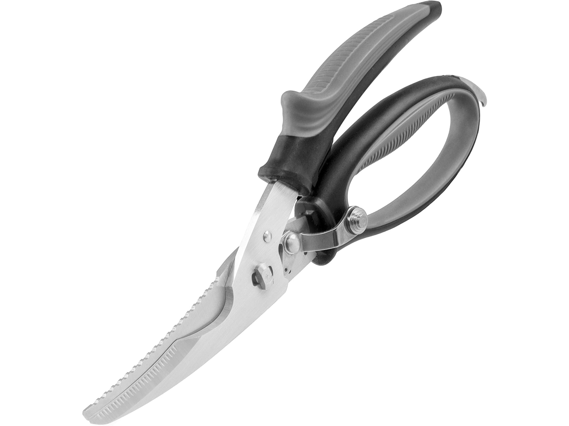 Tijeras de cocina multiusos, acero inoxidable duradero, hojas ultra afiladas, con resorte para cortar sin esfuerzo, mangos antideslizantes, perfectas para