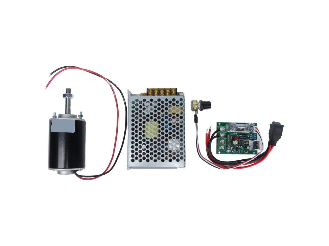 Motor Eléctrico De Cc De Alta Velocidad Con Imán Permanente, 30 W, 12 V, 3500 Rpm, Regulador De Velocidad.
