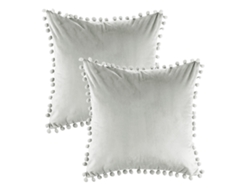2 Fundas De Almohada De Terciopelo Suave Y Granulado, 45,7 X 45,7 Cm