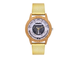 Reloj De Pulsera De Cuarzo Para Mujer Zhoulianfa, Diseño Sencillo Y Elegante, Acabado En Oro De Alta Gama.