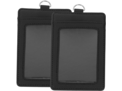 Portatarjetas Rígido Con 3 Ranuras, Negro, Paquete De 2, Protectores De Tarjetas Transparentes Para Credenciales