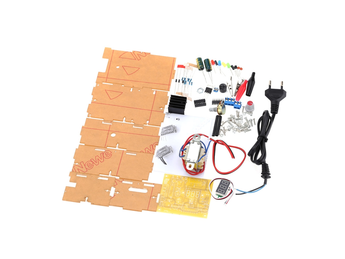 Kit De Fuente De Alimentación Regulada Ajustable De 1,25 V A 12 V Para Pruebas De Circuitos Electrónicos.