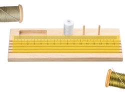 Soporte de madera para reglas – Organizador de escritorio duradero para reglas y material de oficina | Diseño natural