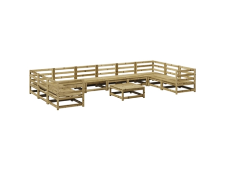 Conjunto 11 de sofás de jardín VIDAXL madera de pino impregnada