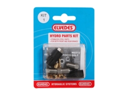 Kit adaptador hidráulico para frenos delanteros y traseros de acero inoxidable ELVEDES 1 : M8 + M8