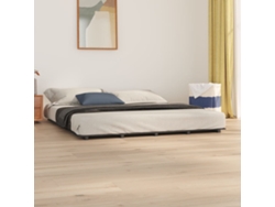 Estructura De Cama Madera Maciza De Pino Gris 180x200 Cm