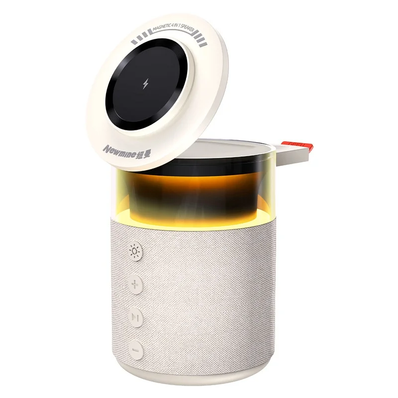 Altavoz Bluetooth (blanco) Con Función De Carga, Hifi, Adecuado Para El Hogar Y Los Viajes.